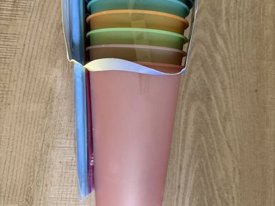 Manna Color-Changing Tumblers & Straws Set 24oz 6-Pack New