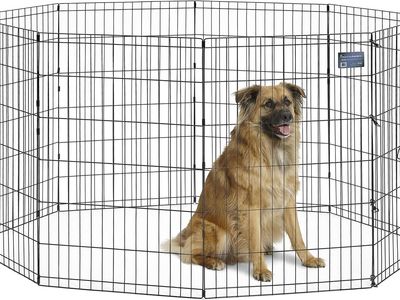 NEW 36-Inch Exercise Pen, for Indoor and Outdoor use, 16 Sq Feet of Play, Folding Dog Pen