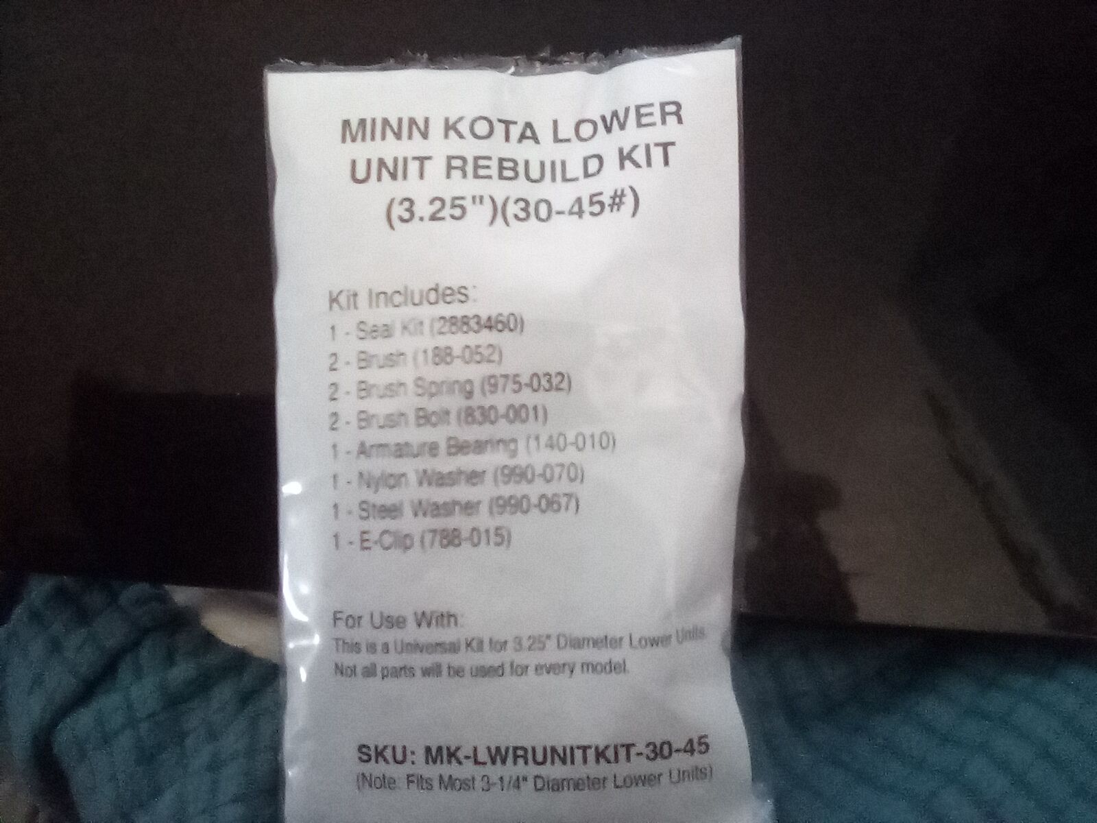 Minn kota 3.25 lower unit rebuild kit
