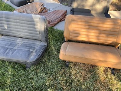 Used Jeep Car Seats - Vintage Style and Modern - Brown/Tan, Black and Gray
