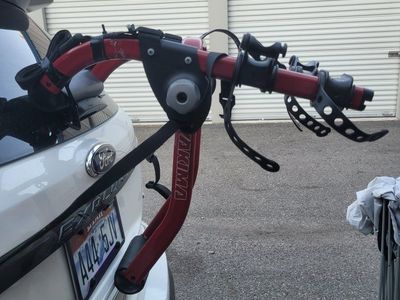 Yakima Bike Rack for Car Trunk/Hatchback - Red/Black, Trunk Mount