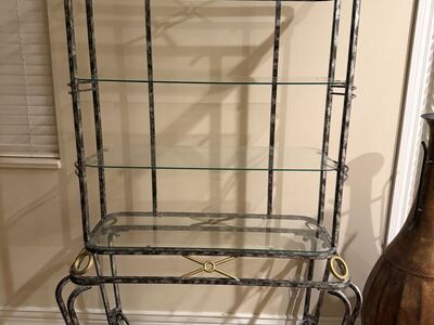 Decorative Metal and Glass Shelf Fixture