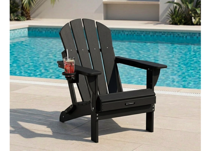 New Folding Adirondack Chair, Classic HDPE Plastic