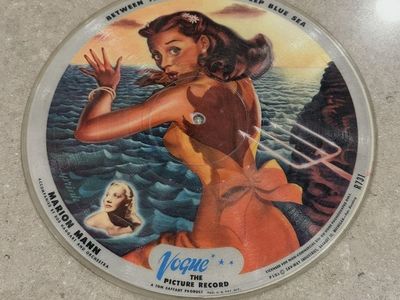 Vogue Picture Disc Vinyl-#R731 Marion Mann-Between The Devil & The Deep Blue Sea + You Took Advantage Of Me-Vintage Pinup Style