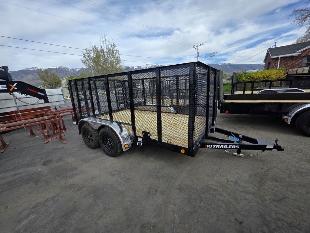 2026 PJ Trailers 7X12 UL 7K Landscape with 4' Side