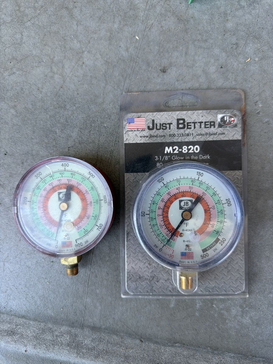 JB Industries M2-820 Manifold Gauges (1 New in Package, 1 Used)