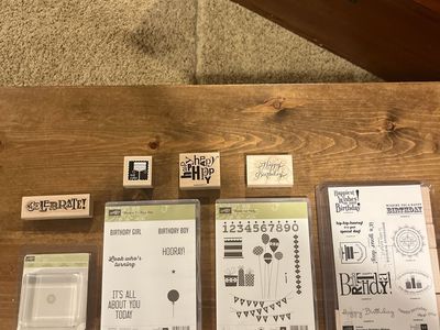 Stampin' Up! Birthday Rubber, Wood and Photopolymer Stamps Bundle