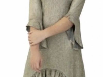 The Joyfolie Ayanna Dress in Sparkle Silver size 8
