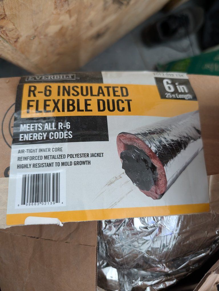 R6 insulated Duct - 6 inch