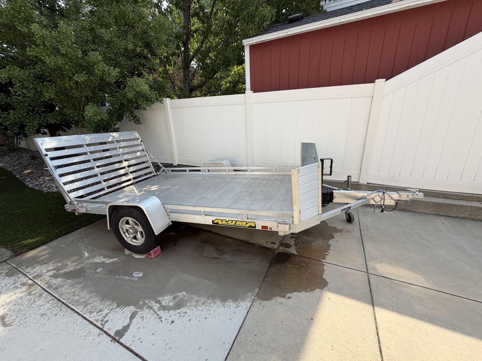 Aluma 7712H Aluminum Utility Trailer - Lightweight, Single Axle, Versatile Hauling
