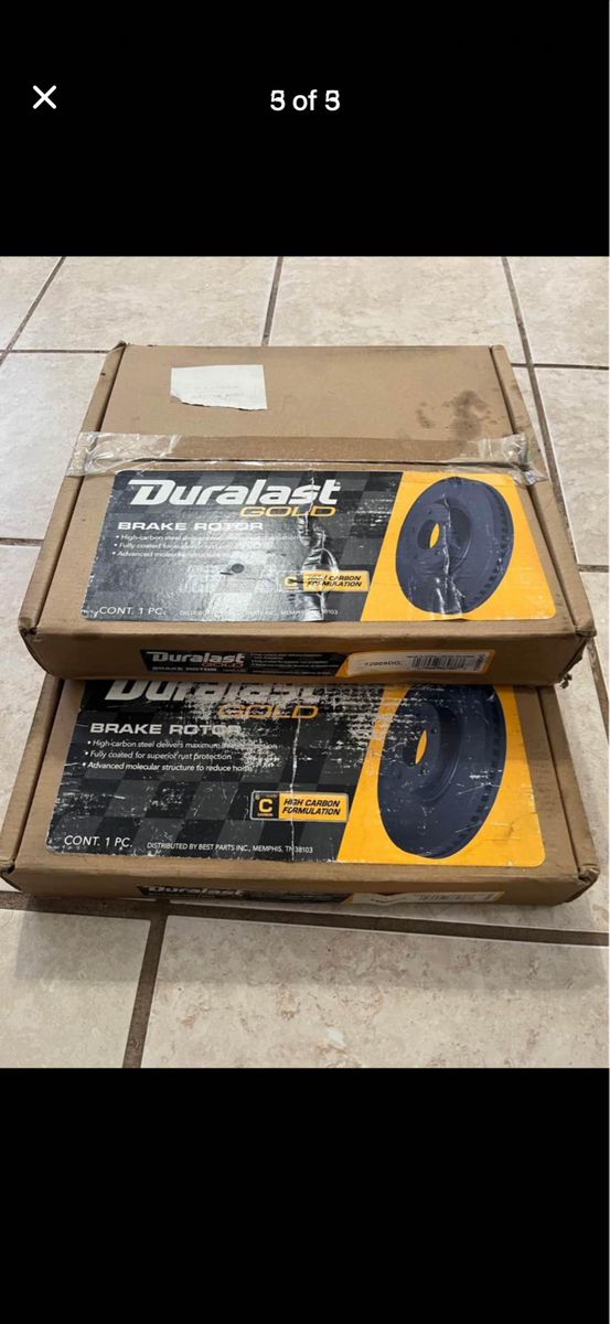 Duralast Gold DG1430 Ceramic Brake Pads & Duralast Sports 72009DG Brake Rotors (Pair)