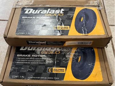 Duralast Gold DG1430 Ceramic Brake Pads & Duralast Sports 72009DG Brake Rotors (Pair)