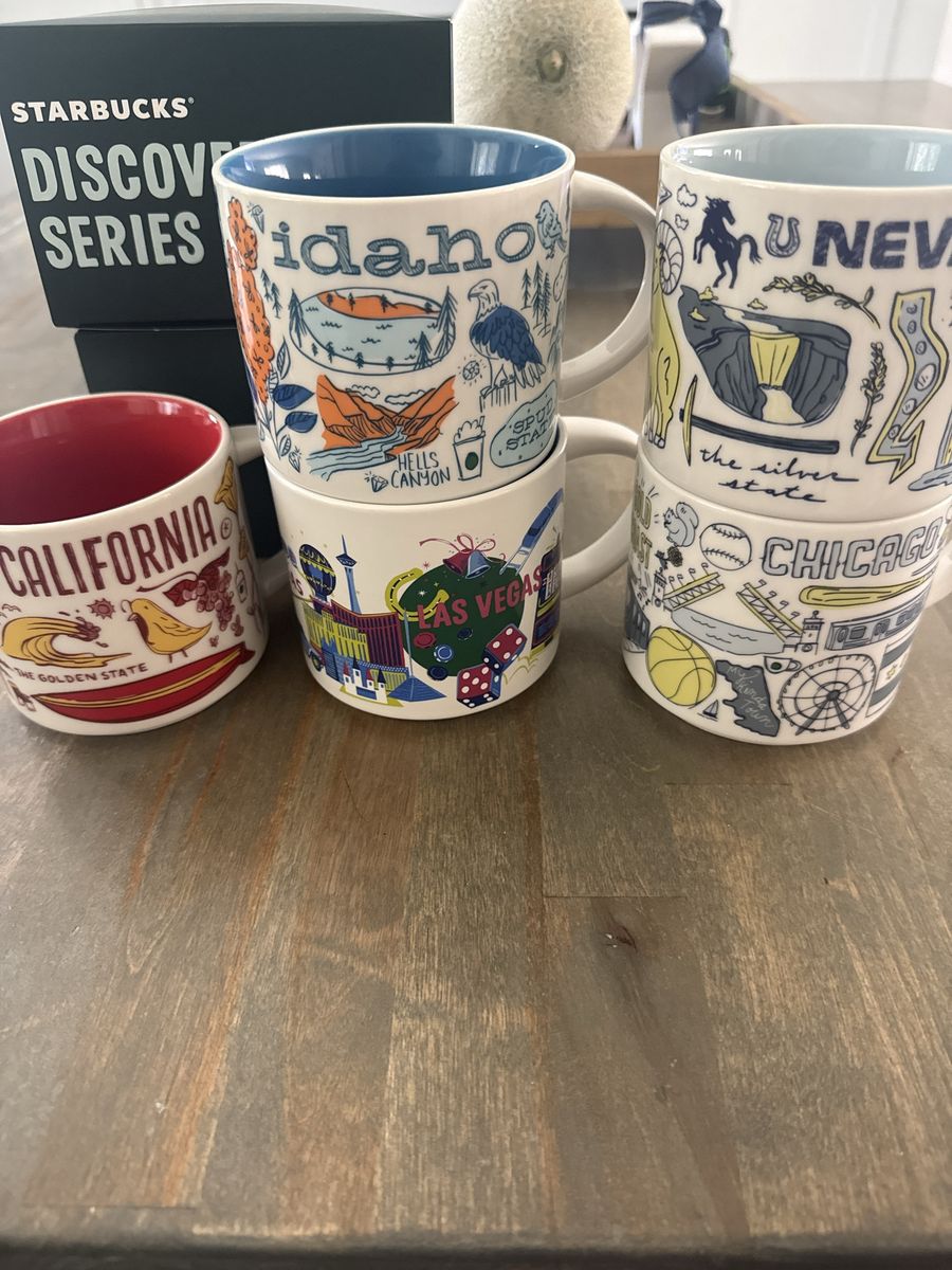Starbucks Discovery Series Mugs - Idaho, Nevada, California, Las Vegas, Chicago -