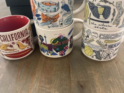 Starbucks Discovery Series Mugs - Idaho, Nevada, California, Las Vegas, Chicago -