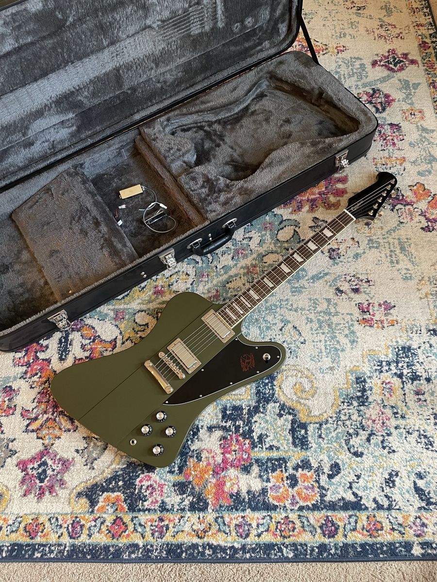 Upgraded Firebird Olive Green Epiphone
