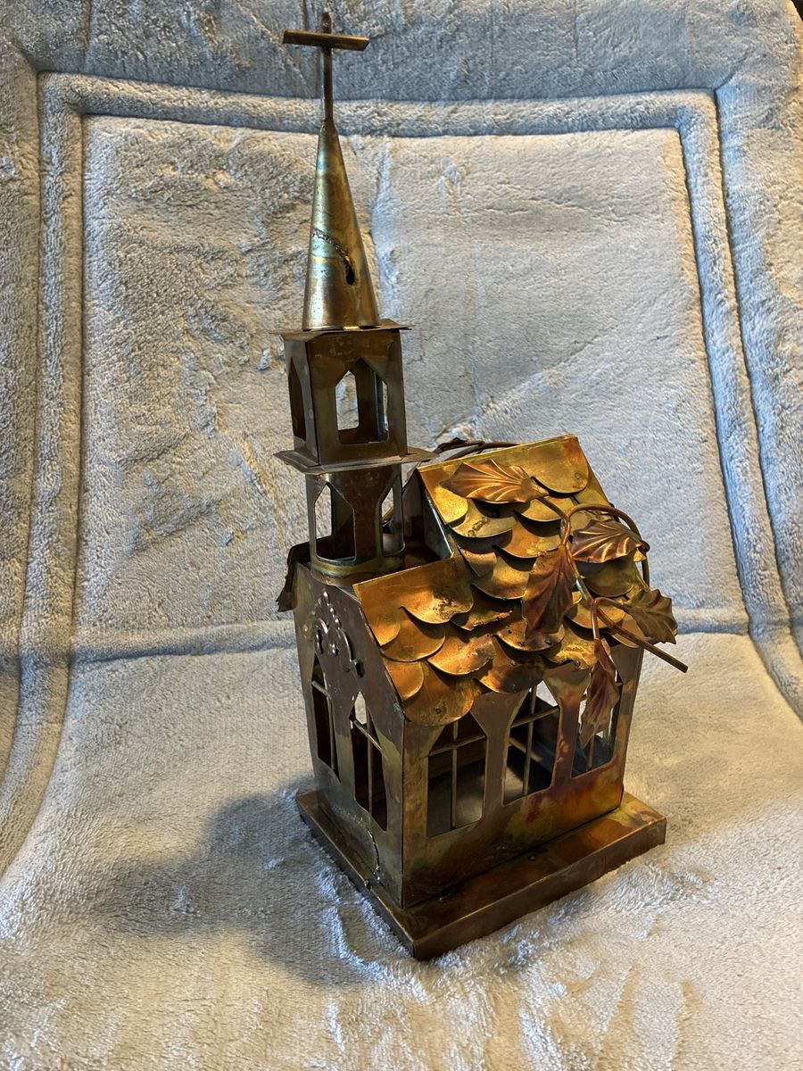 Decorative Copper Church Lantern with Leaf Shingle Roof-music box