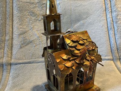 Decorative Copper Church Lantern with Leaf Shingle Roof-music box