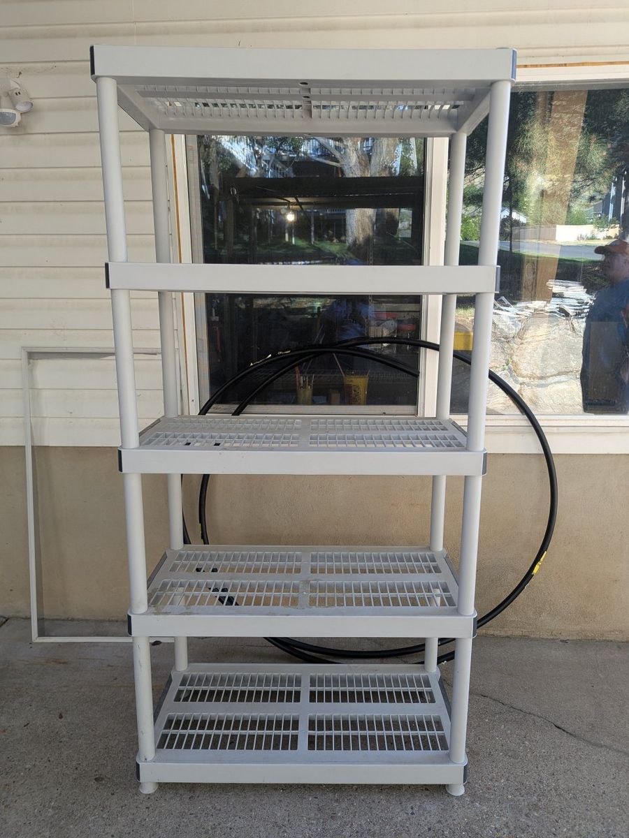 plastic storage shelf