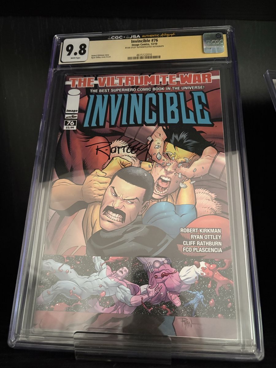 INVINCIBLE #76 2010 IMAGE COMICS CGC X JSA 9.8 SIGNED BY RYAN OTTLEY