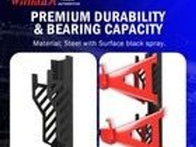2 Pair of Jack Stand Storage Rack/Holder/Hanger Wall Mount for Shop/Trailer