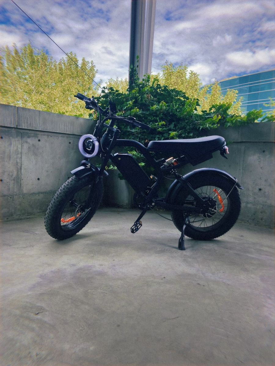 Black Fat Tire E-Bike 1500w