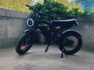 Black Fat Tire E-Bike 1500w