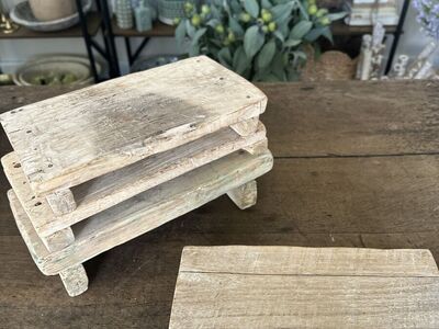 Found Reclaimed Wood Pedestal Tray