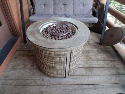 Quality furniture for 5BR home - indoor / outdoor: Propane Fire Pit - <8 months old