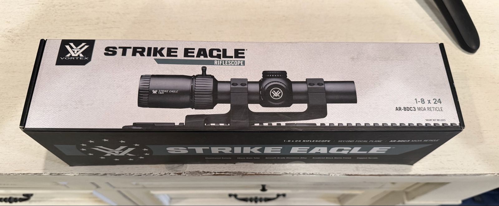 New Vortex Strike Eagle 1-8x24 Riflescope with AR-BDC3 MOA Reticle, Model SE-1824-2