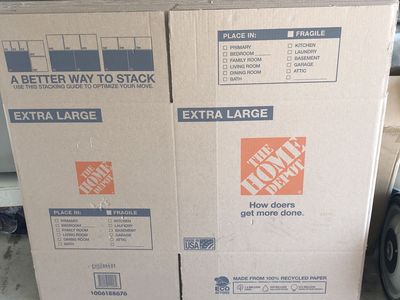 9 Home Depot extra large cardboard boxes