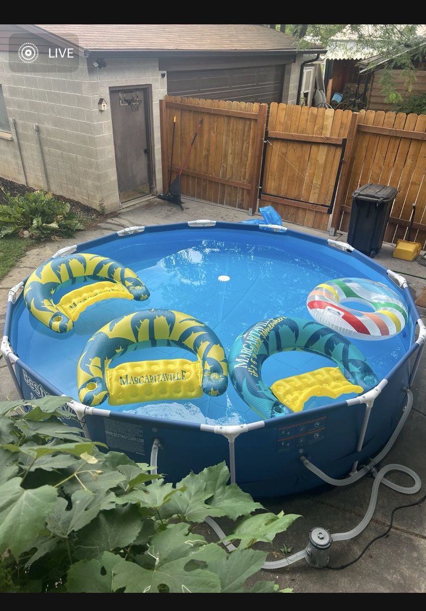 Steel Pro 12ft x 30in Round Above Ground Swimming Pool w/ Pump