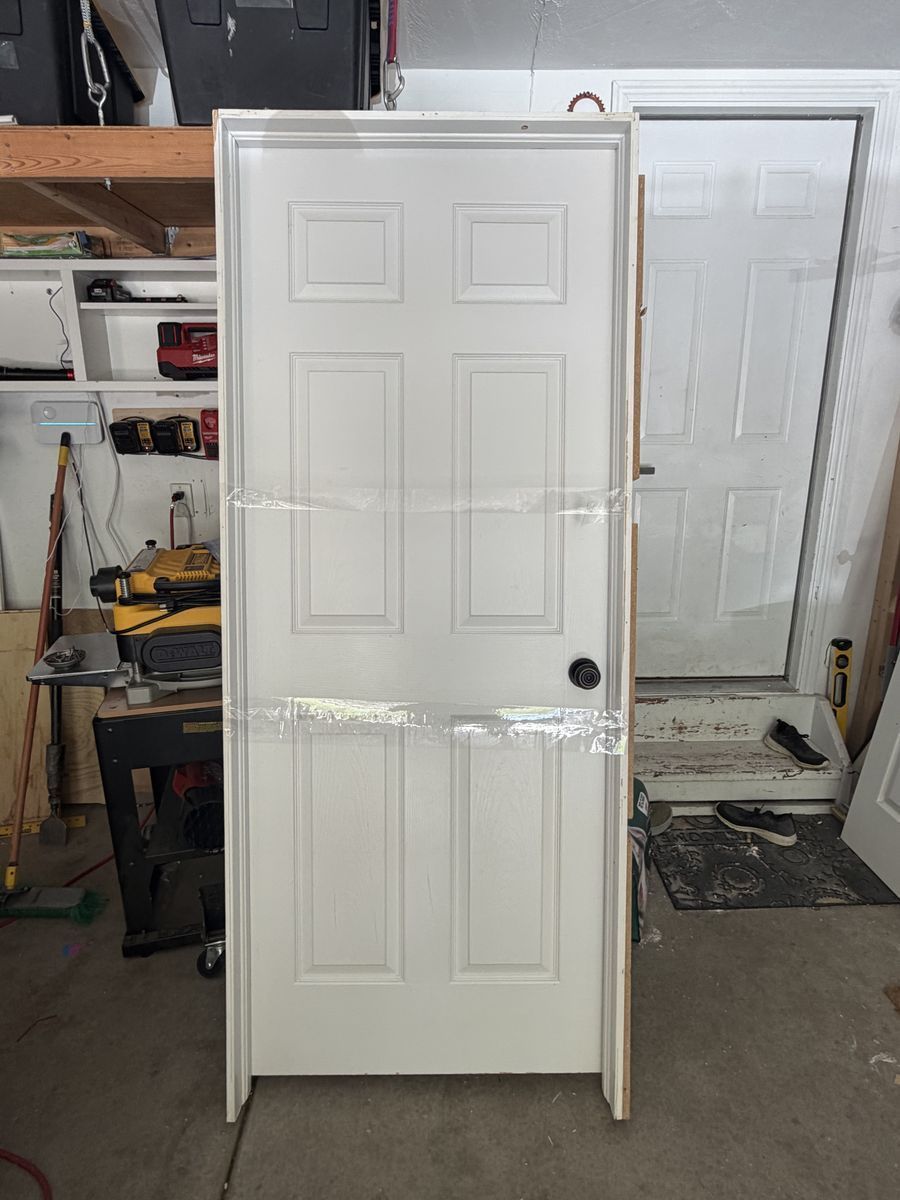 Prehung 32" interior 6 panel door LH