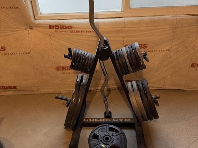 Barbell Curling Bar And Weight Set