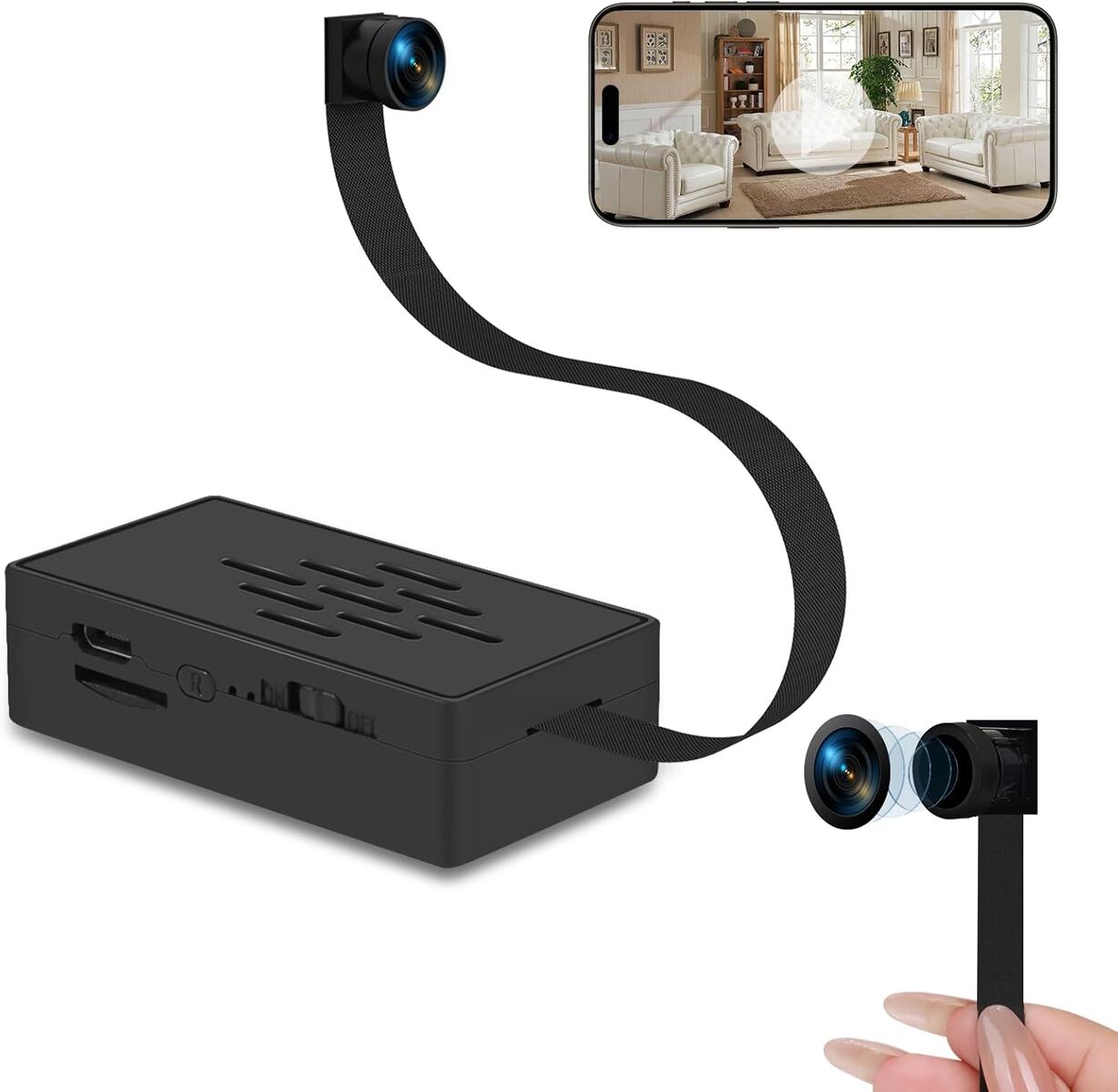 NEW 1080P Mini Camera DIY Module Support 2.4G/5G WiFi, Small Nanny Cam Module with Motion Detection, 120°Wide View-Angle