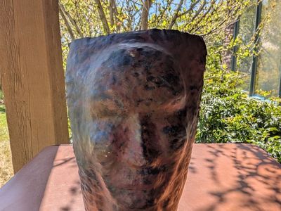 Copper Face Sculpture Artwork