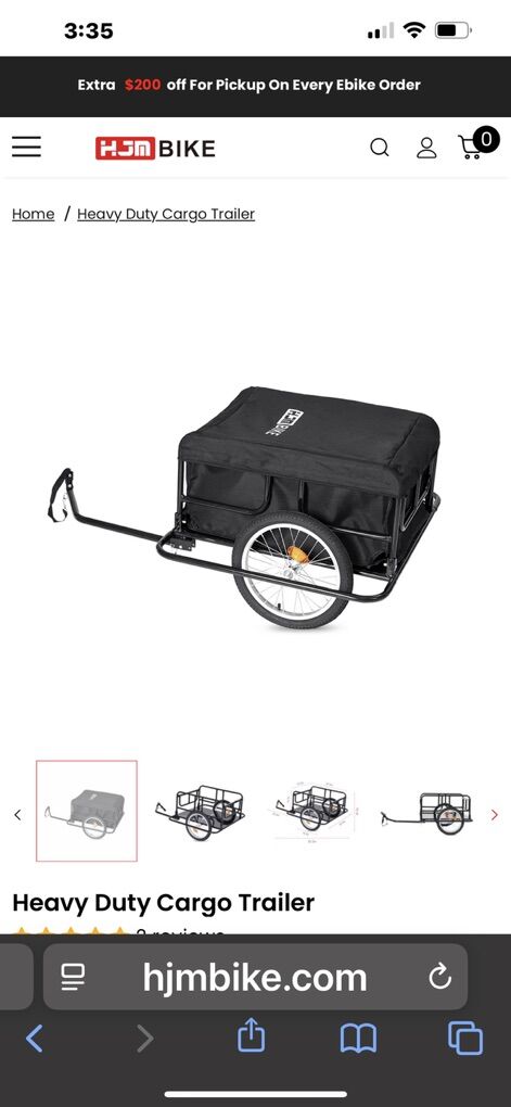 HJM Bike Heavy Duty Cargo Trailer