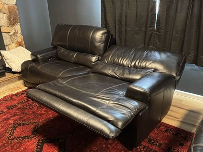 Two Leather Electric Recliner Couches