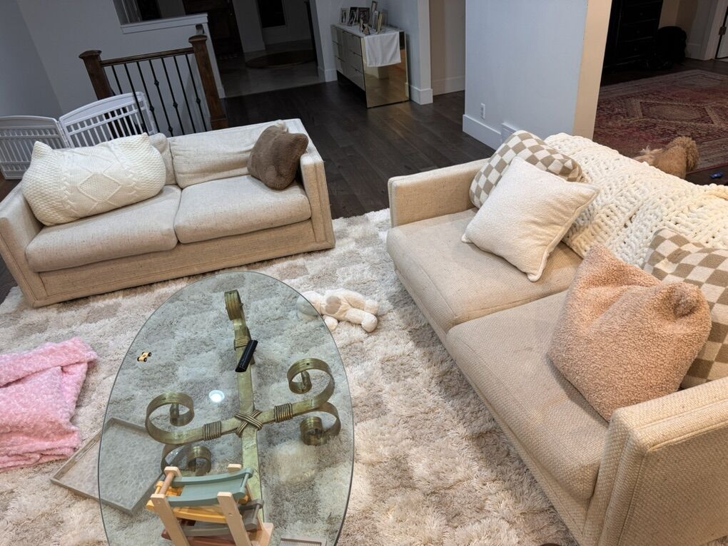 Vintage HH Hiatt Couches White/Beige