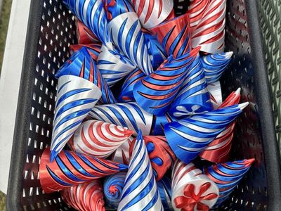 Red, White, & Blue 3D Spiral Fidget Cones - Lots available
