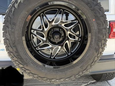 5 Cali Off-Road Black Wheels with Falken WildPeak AT3W Tires for Jeep or other.