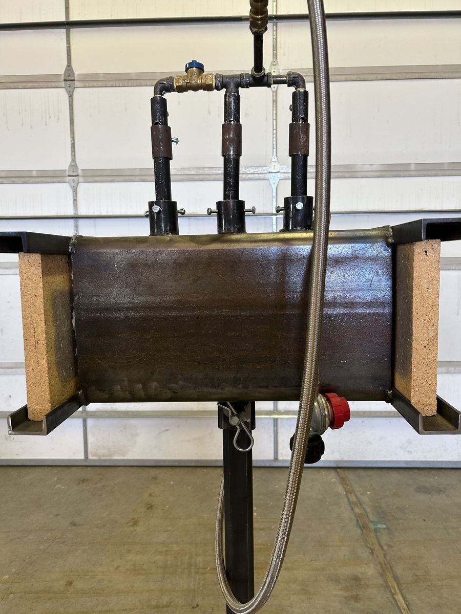 3 Burner Propane Gas Forge 10"x10"x18"