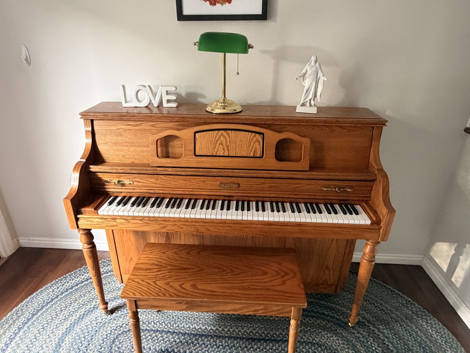 Kincaid Upright Piano with Bench