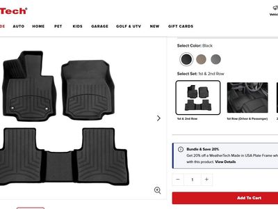 WeatherTech Custom Fit FloorLiner and Cargo Liner Set for Toyota Venza (2021-2024) - Black, 1st/2nd Row & Cargo