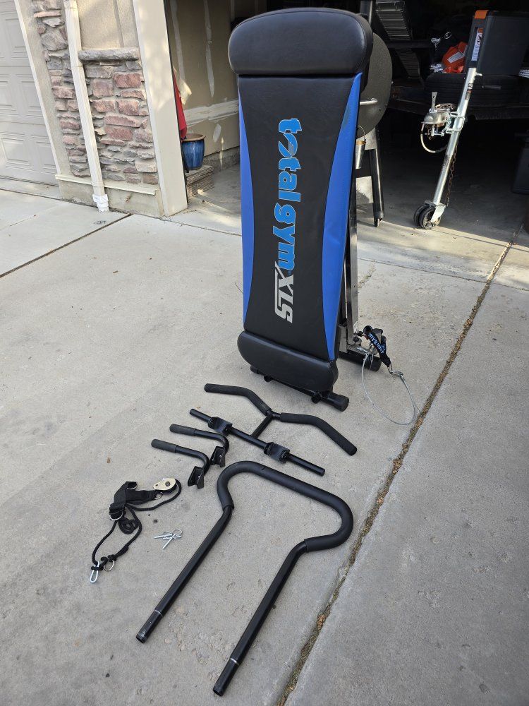 Total Gym XLS Home Gym Bodyweight Resistance Trainer with Attachments
