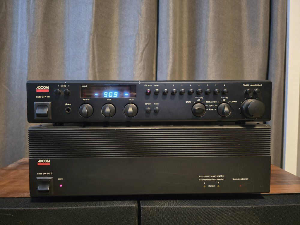 Adcom GTP-400 Tuner Preamplifier & GFA-545 II Stereo Power Amplifier