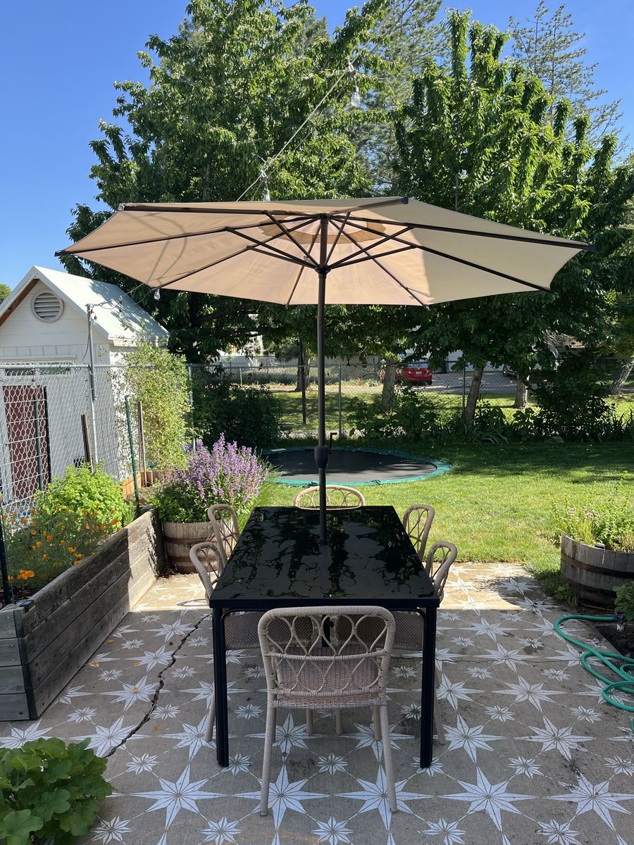 Patio Table And Chairs With Umbrella And Stand