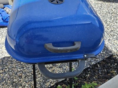 Blue Portable Charcoal Grill