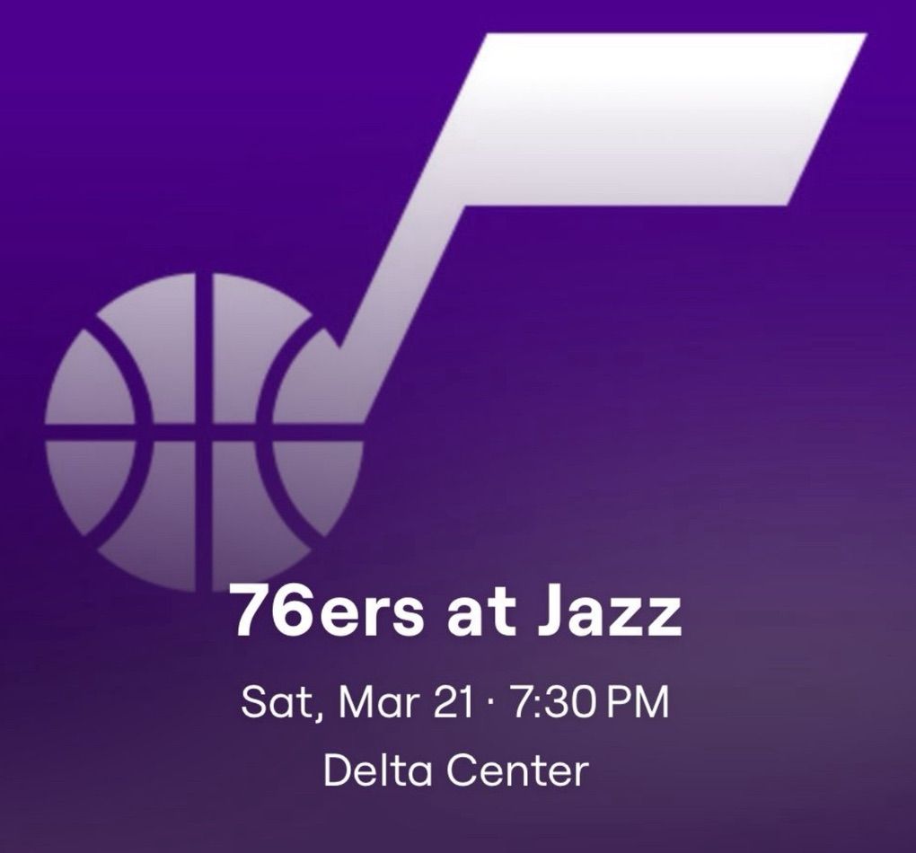 1-8 Aisle Utah Jazz Philadelphia 76ers  Tickets