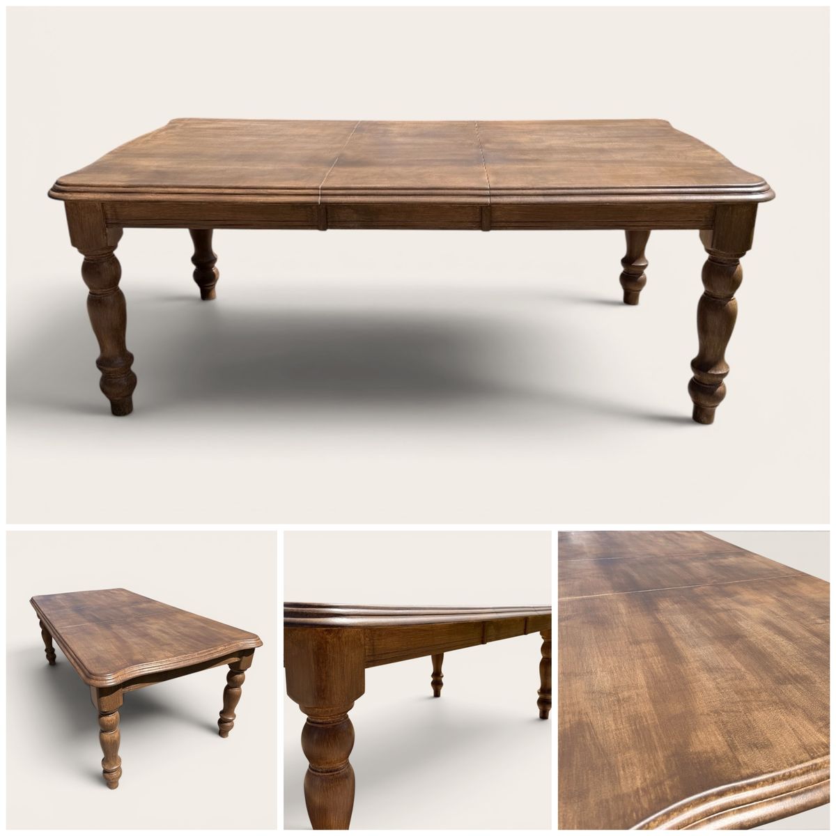Custom Refinished Modern Farmhouse Style Dining Table - Solid Wood