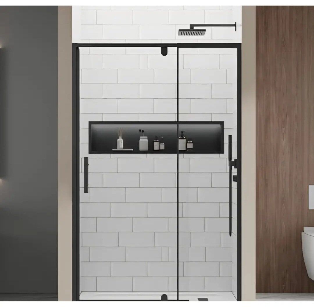 Pivot Glass Shower Door, 48" W(46"~50" W) x 75"